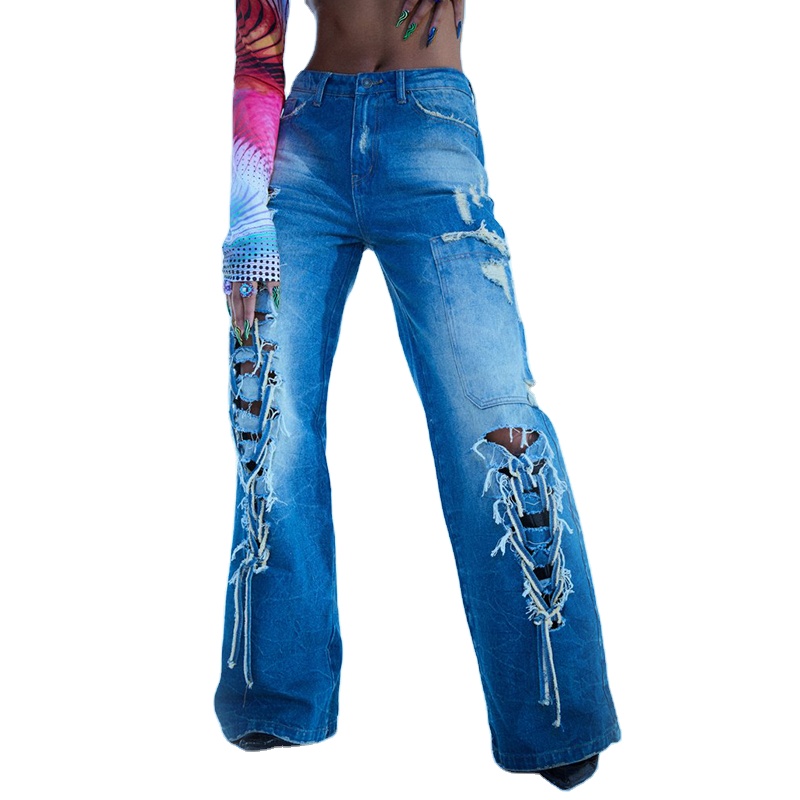 DiZNEW Factory Cool Bright Red Absorbent Skinny Jeans suit Strech Women Jeans