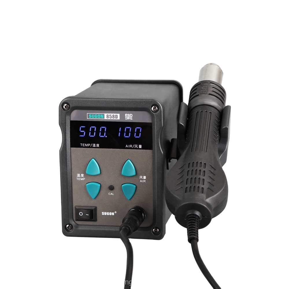 Hot Heat Gun SUGON 858D High Blow 110V 220V 700W Factory selling Hot Air Gun For Mobile Phone Repair