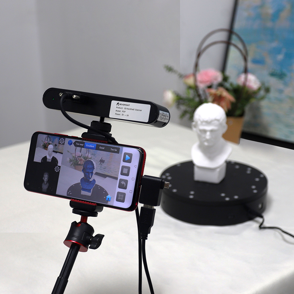 Revopoint POP 0.3mm accuracy cnc 3d scanner dental, jewelry model within minutes fast scanning