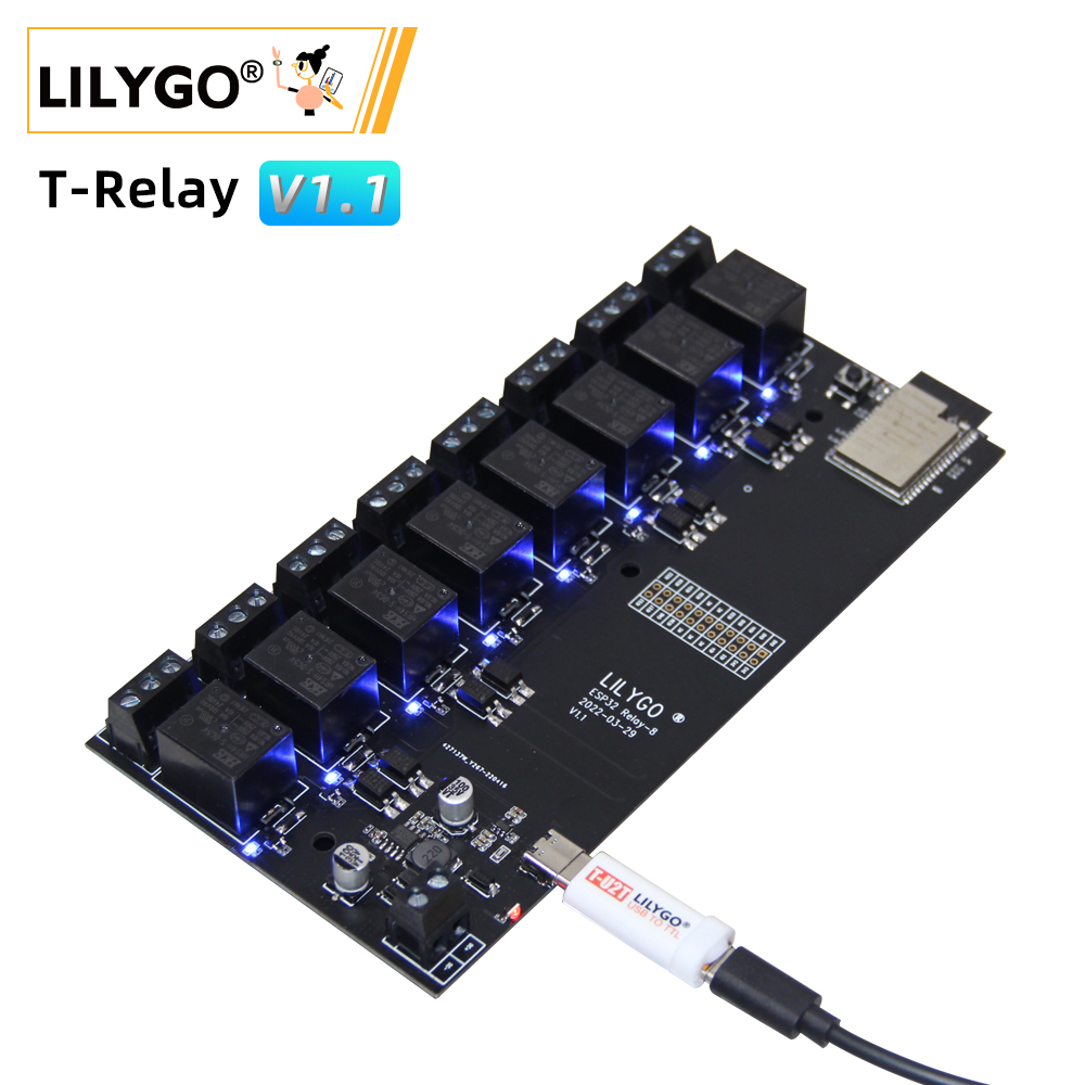 LILYGO T-Relay ESP32 беспроводной WIFI Bluetooth развивающая плата 5 В 8-канальный релейный модуль с изоляцией оптопары