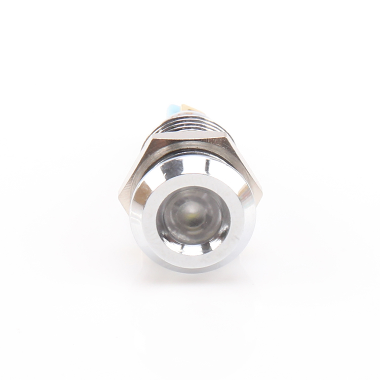 Rohs 10mm Metal Waterproof Light Led Indicator With wire Power Supply 12v 24v