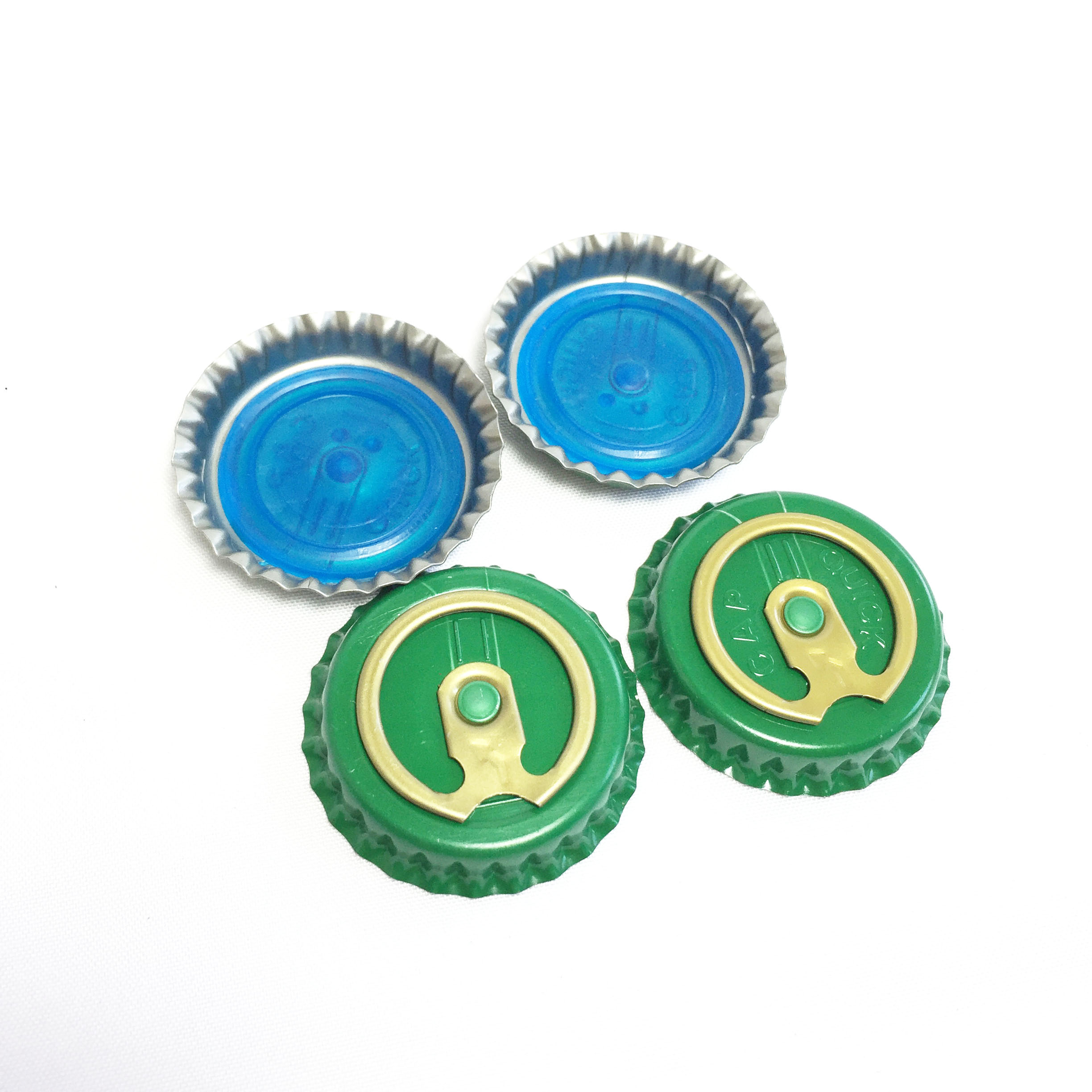New design 26mm customized easy open crown cap with Pull Ring for glass bottles custom logo beer crown cap