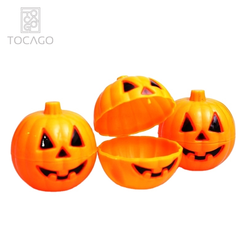 Halloween Candy Box Pumpkin Shaped Plastic Lovely Funny Box Halloween Mini Gift Holder Props