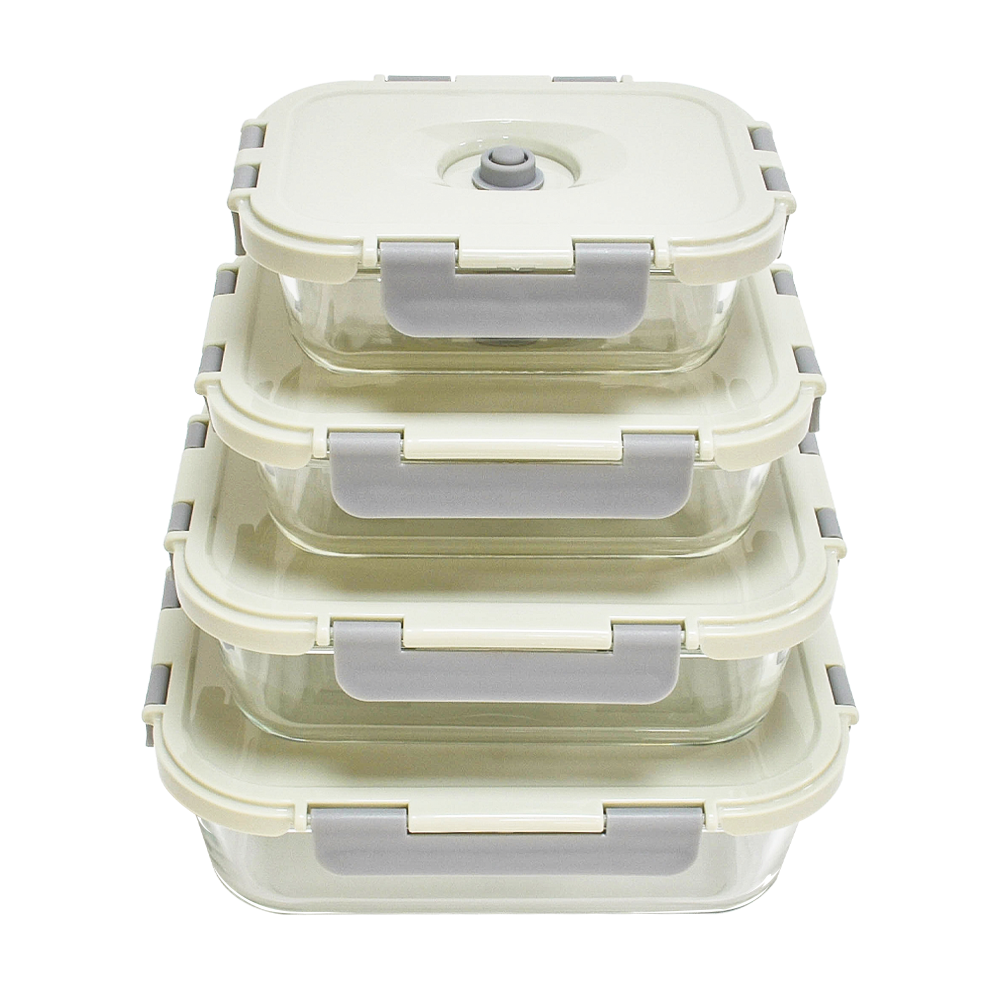 Wholesale 10 Piece Keep Fresh Leakproof Meal Prep Box Borosilicate Glass Food Storage Set Container
