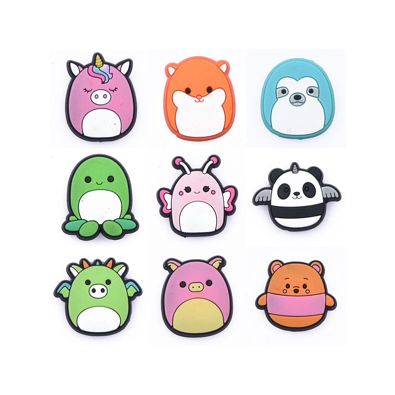 Squishmallow croc обувные талисманы для заклепки на заказ pvc croc обувные талисманы украшения известный мультфильм croc очарование для оптовой продажи