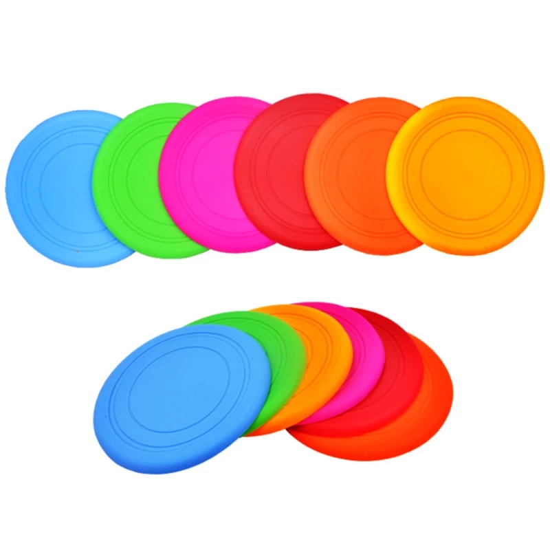 Puppy Interactive Dog Supplies Funny Silicone Flying Saucer Cat Toy Dog Game Soft Pet Flying Discs Dog Training Collar