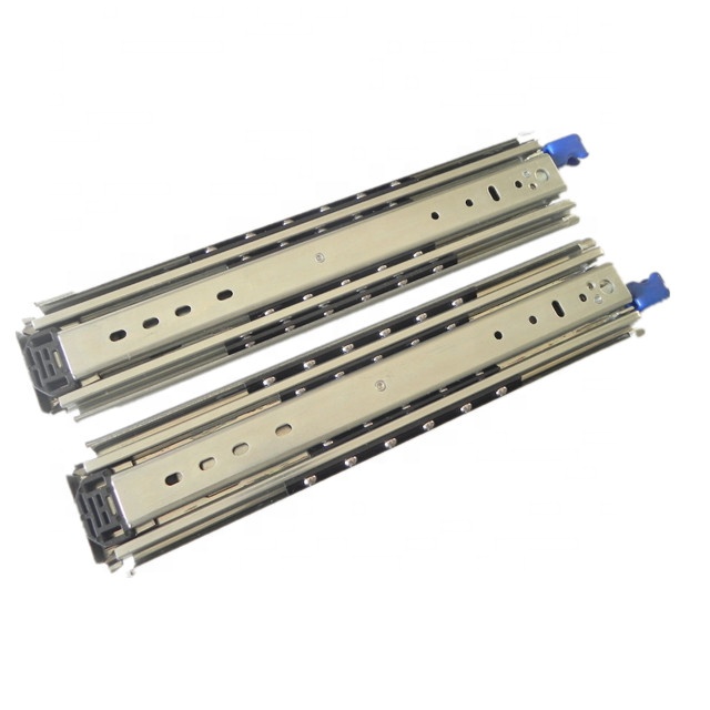 Foxslide 3 раза heavy duty Замок тандем коробка телескопический выдвижной холодильник автоматическое открытие ящика шлепанцы без задника с открытыми пальцами рельсы 1450 мм