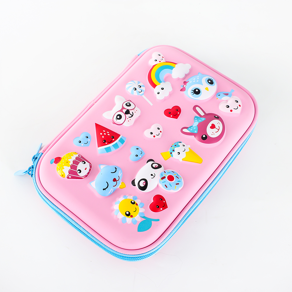 Cartoon pencil pouch school pencil case with zipper with big capacity stationery pouch for school