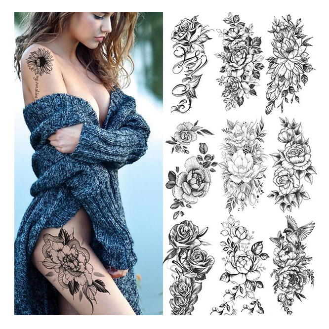 Tattoo Sticker Skull Printing Body Hand Sticker Printer Custom Temporary Tattoo Stickers