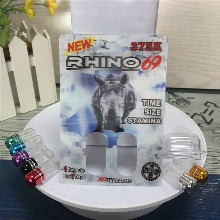 3D Rhino69 375k (двойные отверстия) карты для упаковки Рино-таблеток