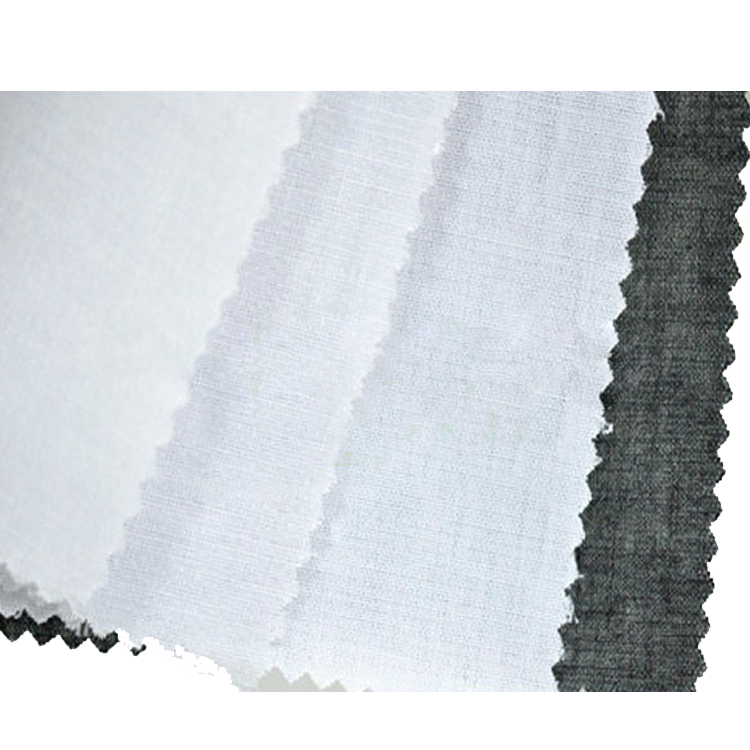 100% Cotton Medium Hard Plain Interlinings Fusing Fabric