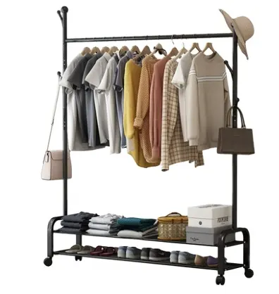 Floor To Floor Bedroom Clothes Rack K Hanging Clothes Rack Modern Household Simple Clothes Rack Of KC-0T733