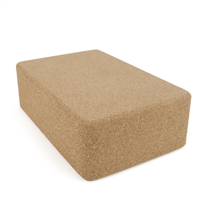 Light weight eco-friendly yoga block cork 100% natural support roses home fitness yoga block