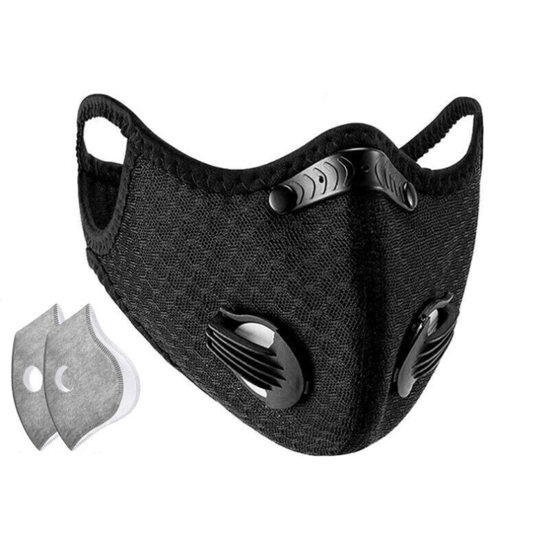 Anti-fog Fitness Sports Mask With Replacement PM2.5 Carbon Filter Dustproof Vogue Gym Mask Reusbale