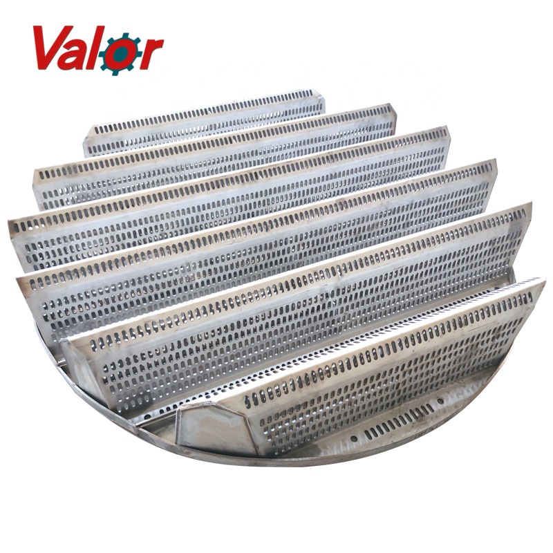 overflow trough type liquid distributor column internals for sale