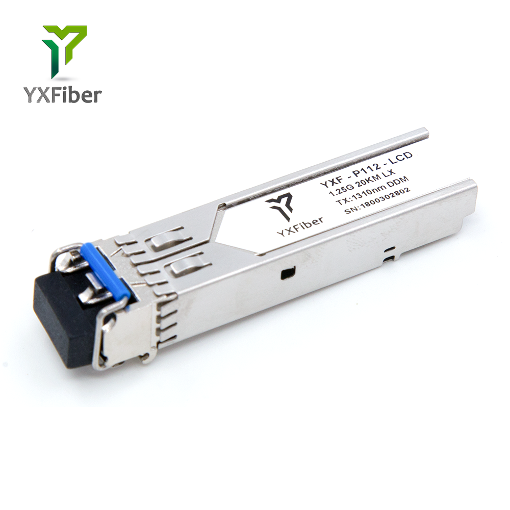 SFP 1,25G 1000BX 20 км SMF LC дуплексная Оптическая сеть с DDM