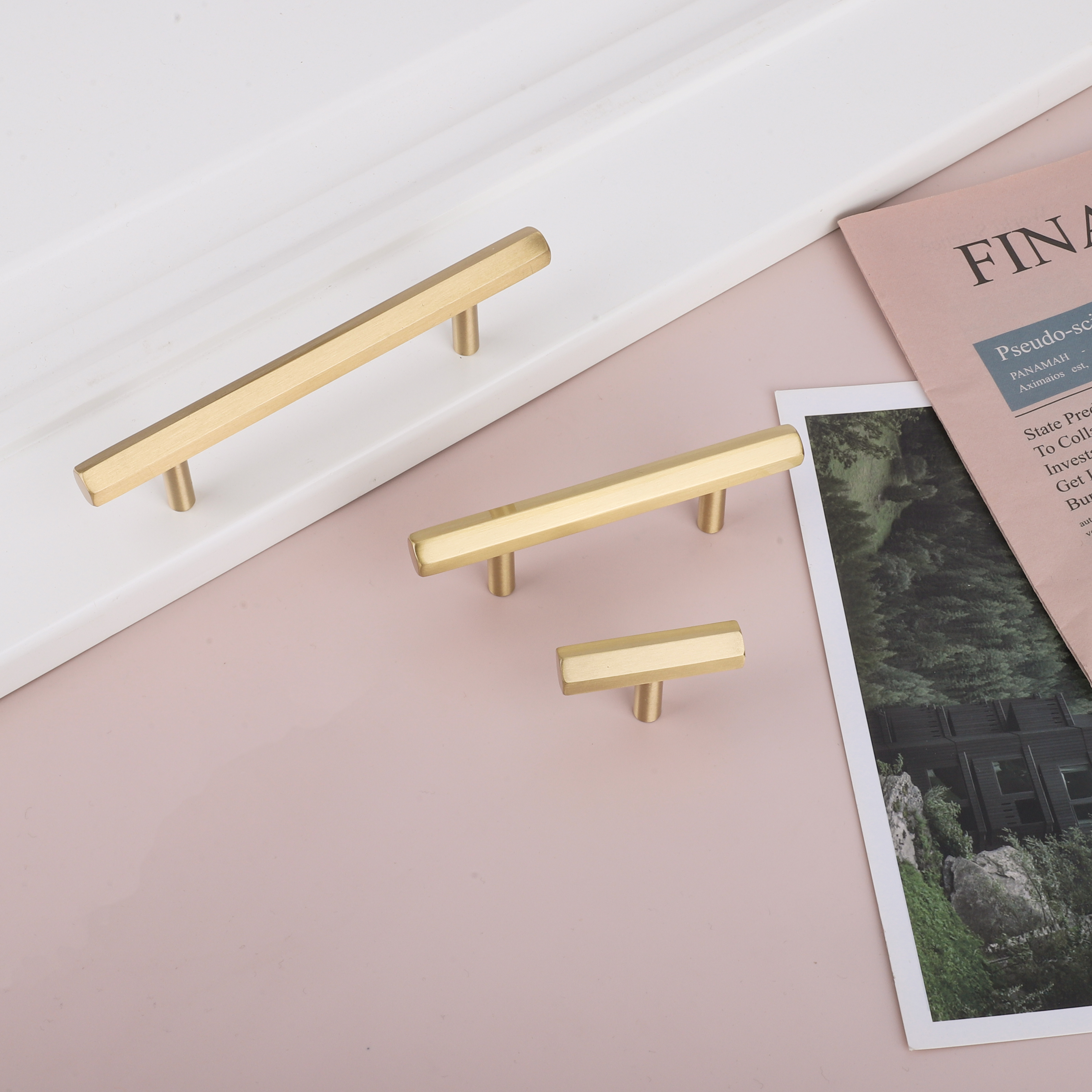 Multilayer Technology Kitchen Cabinet Drawer Knobs Handles Brass Cabinet Pull Cupboard Knobs Brass Handle