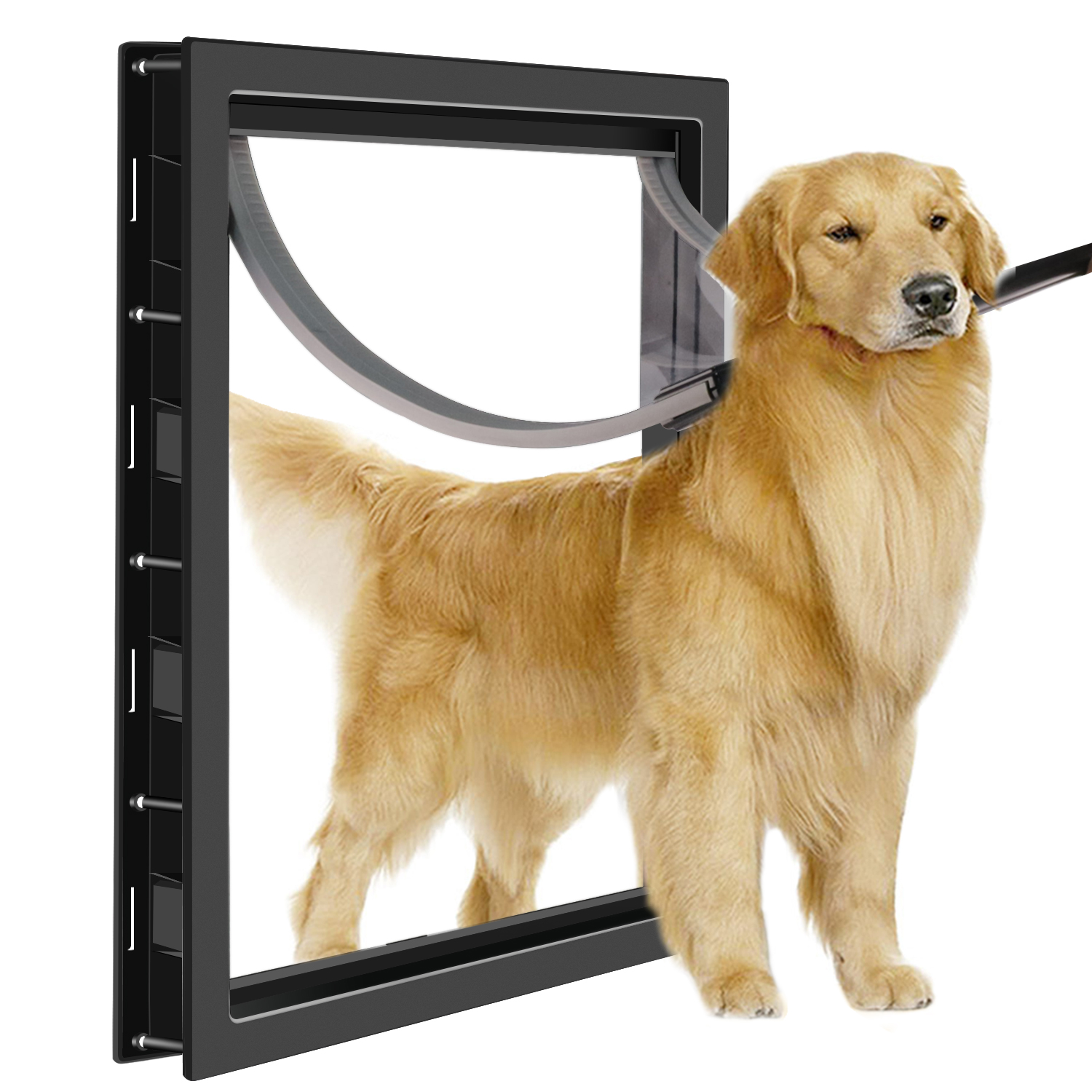 Dog Door with Soft Transparent Magnetic Flap Easy to Install PVC Plastic Pet Door for Small Medium Large Dogs and Puppies