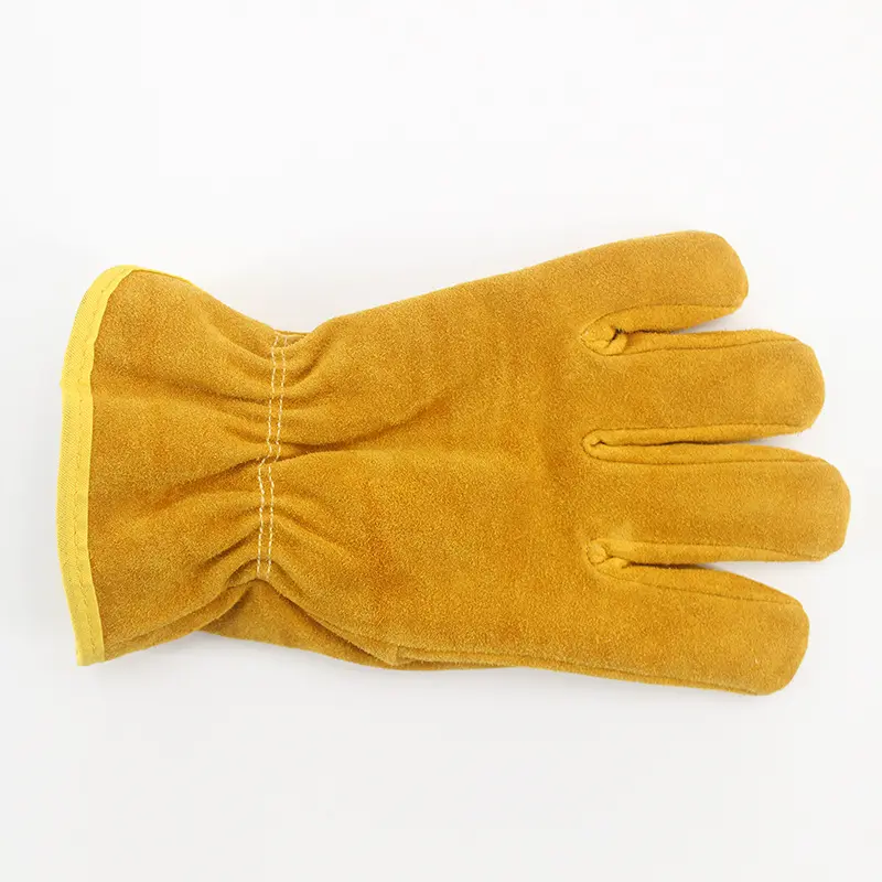 The Newest Leather Rigger Gloves Cow Split Leather Working Gloves with Double Palm for Men