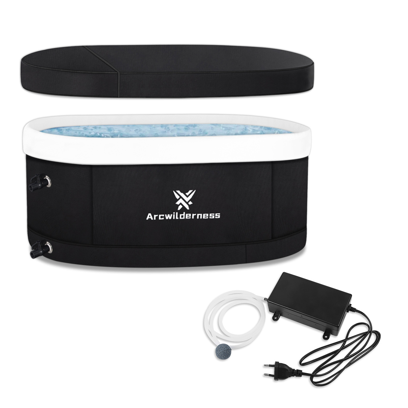 Latest Oval Cold Plunge Tub with Ozone Generator keep Ice bath Water clean Longer Ice bath tub