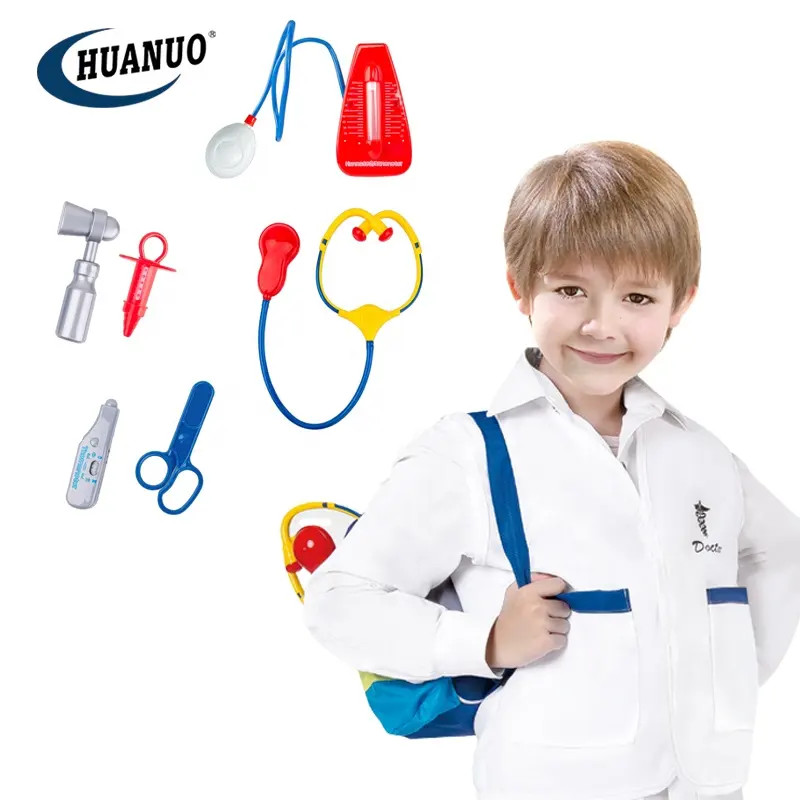High quality pretend play doctor backpack with theme clothes and medical tool kit kids doctor play set toy