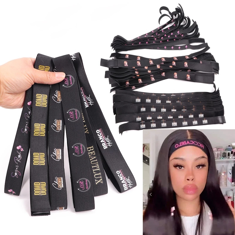 Customized Elastic Band Melt Band For Wigs Closure Frontal Lace Melting Band To Lay Edges