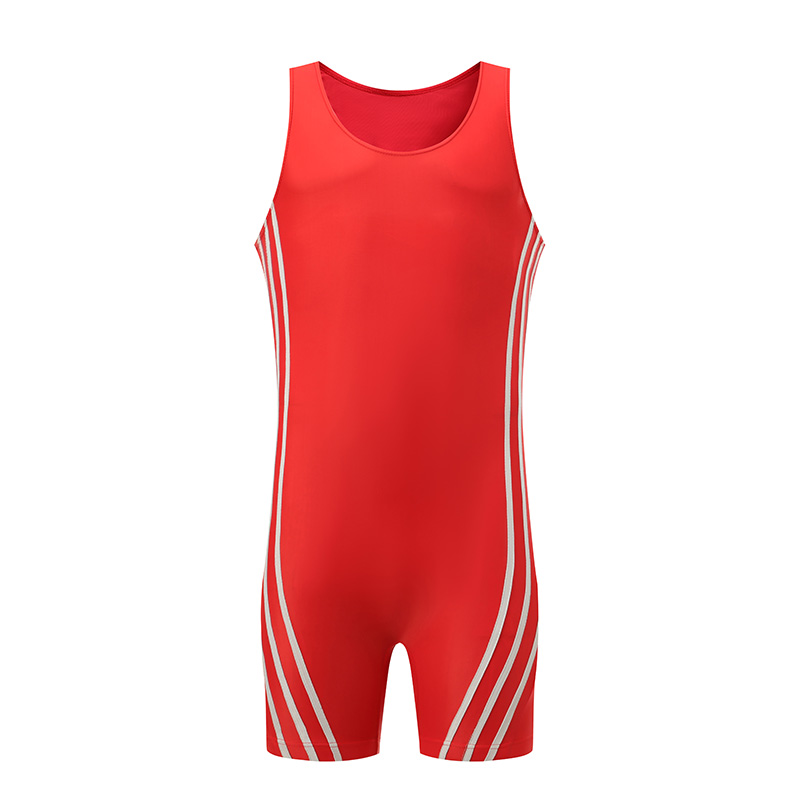 Men's sublimation printing patchwork wrestling dress vest weightlifting suit gym training wrestling undershirt men's weight lift