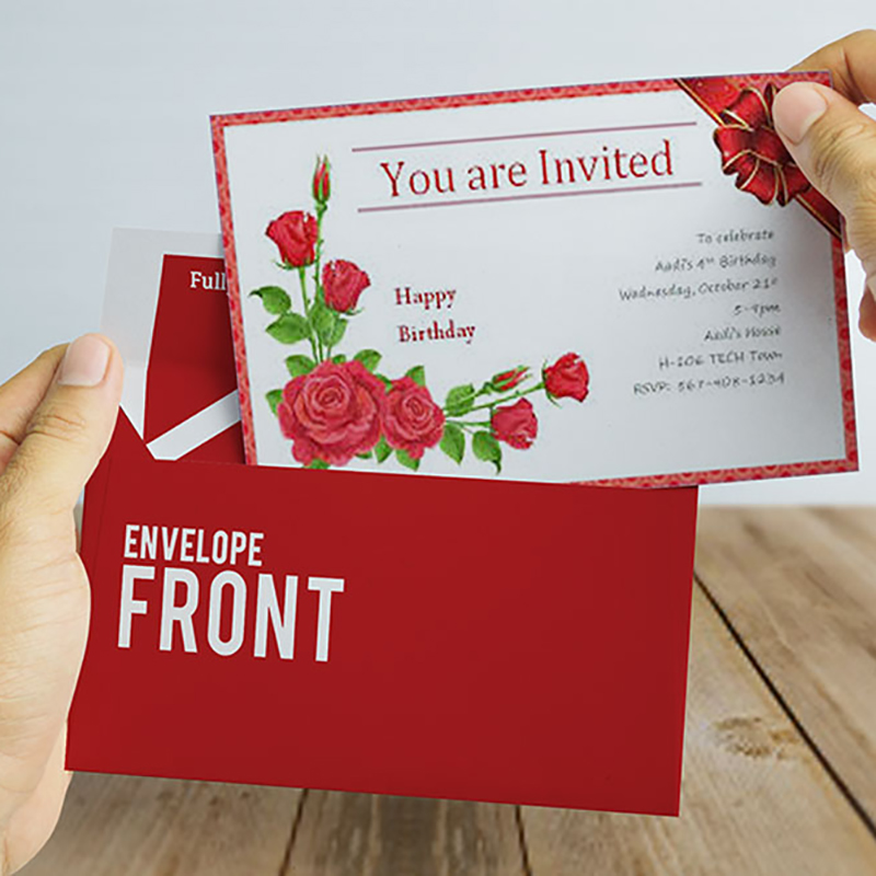 Luxury Fashion Elegant Widening Paper Material Birthday Invitation Cards