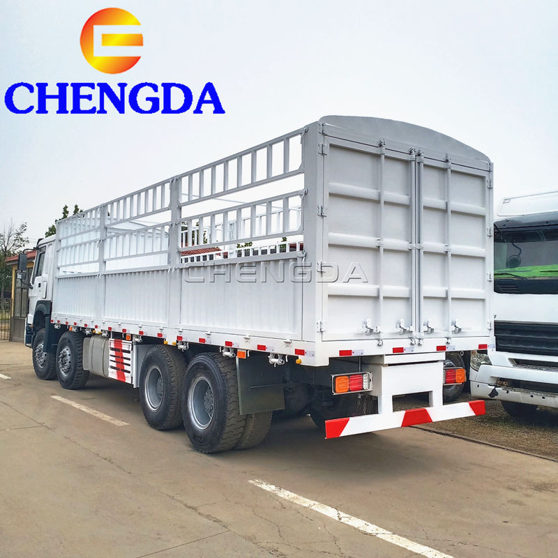Good Quality Sinotruk 371hp HOWO 8X4 12 Wheeler cargo truck trailer flat bed truck