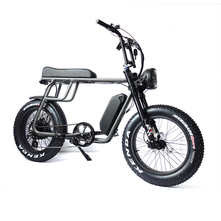 Ral7037 Ретро 1000 Вт задний мотор MAC Fat Tire Ebike с системой сигнализации