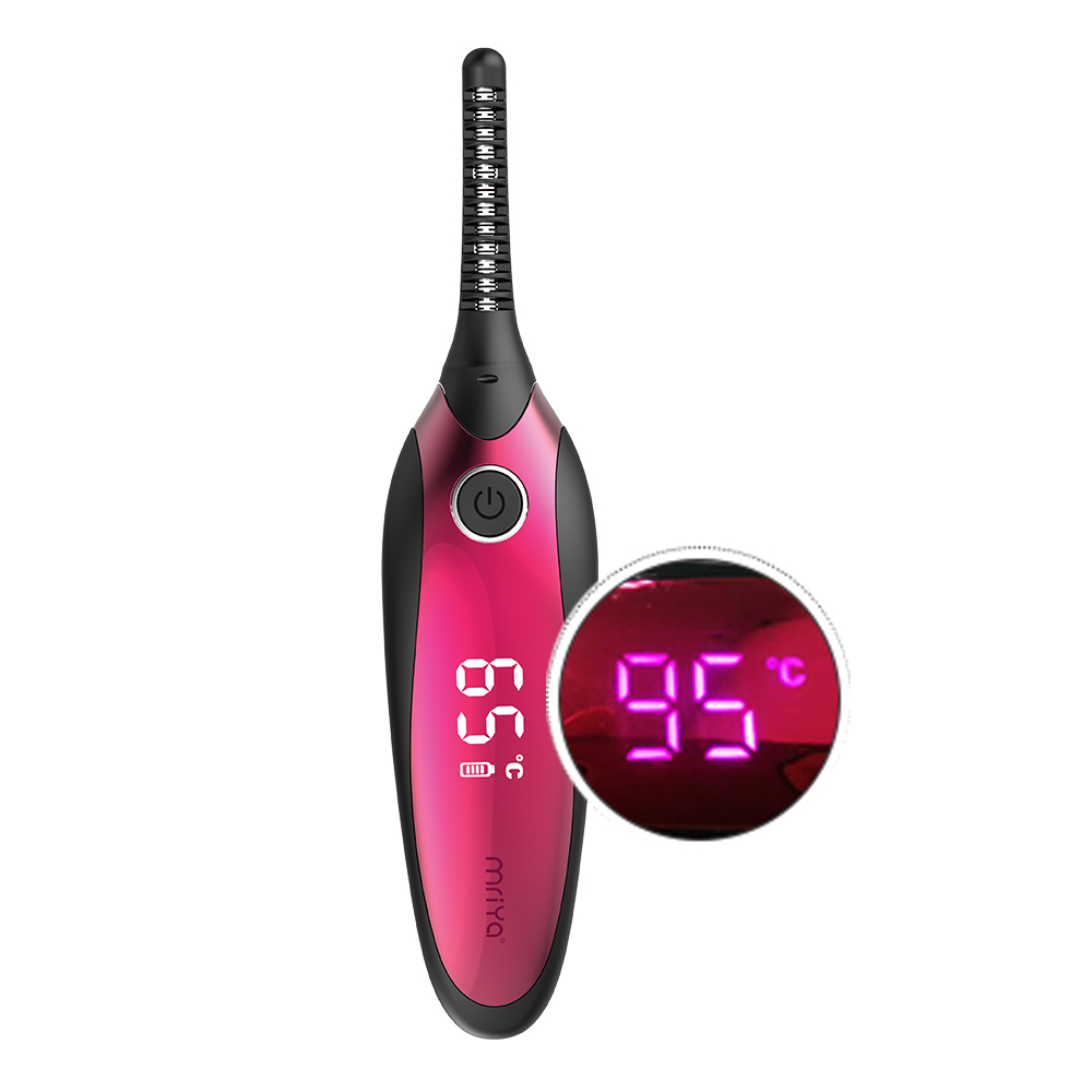 Ready to ship luxury eye makeup tool digital temperature electric heated eye lash curler for natural and false eyelash