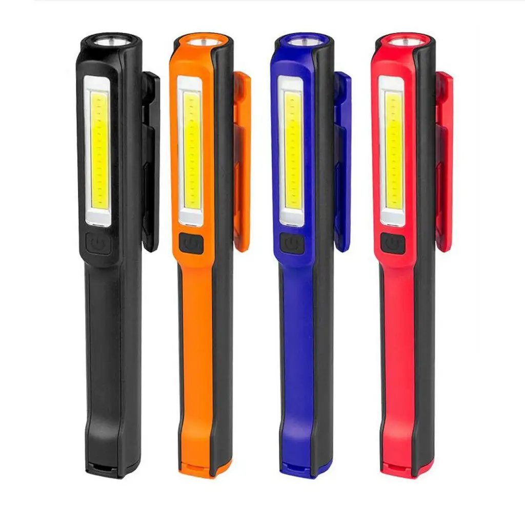 3w High quality multi function mini led flashlight hand held Slim portable pocket usb cob pen work light rechargeable