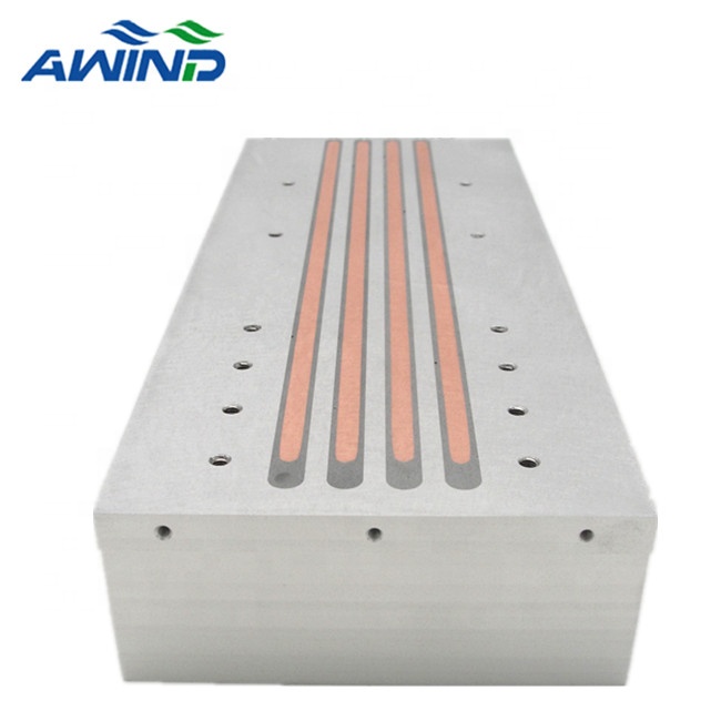 High power 600w 800w bending copper tubes heat pipes heatsink heavy industrial heatpipe epoxy bonding large aluminum heat sink