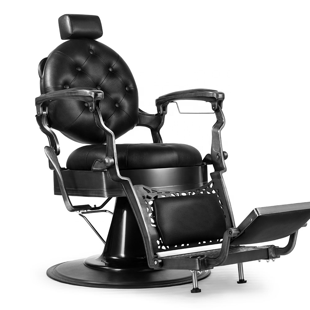 Antique barber chair salon arm chair Reclining beauty salon Chair with double balance bar Silla de barberia