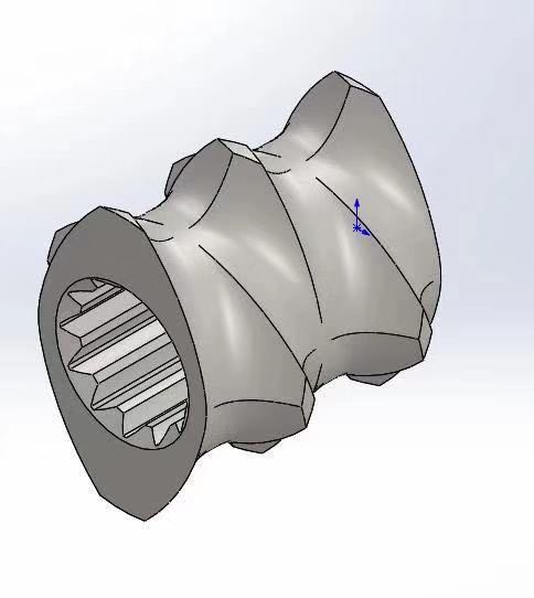Double screw extruder elements