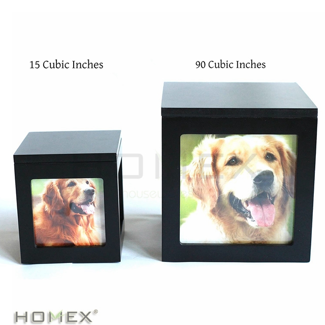 Custom Black Lacquered Pet Caskets & Urns Wood Pet Memory Urns Bamboo Pet Urn HOMEX/BSCI