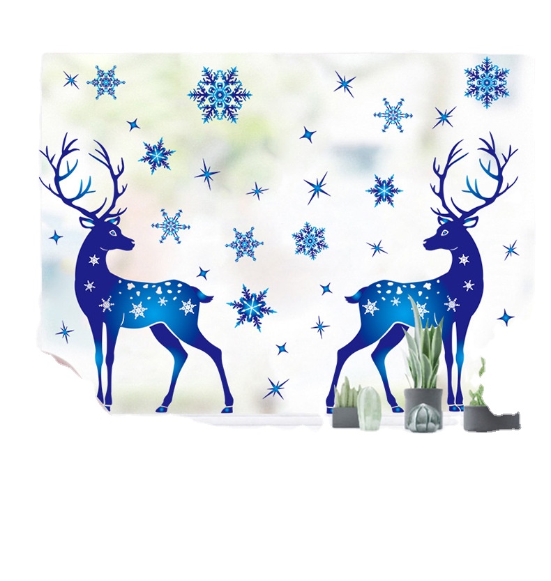 Customized Merry Christmas Window Removable DIY Stickers for Glass Door Showcase Decoration