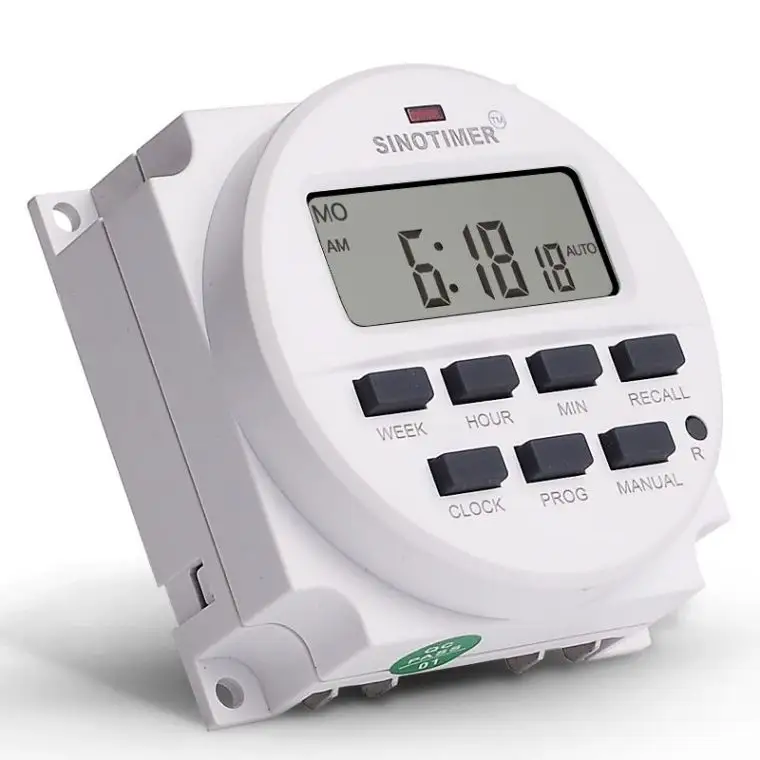 High quality 12VDC/AC Display 7 Days Weekly Programmable 24hrs Automatic Gate digital electric  timer  switch