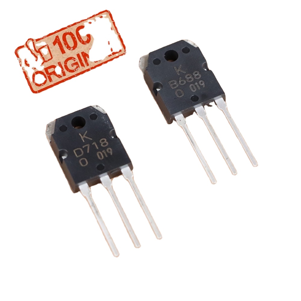 100% Оригинальный KTB688 KTD718 2SB688 2SD718 To-3p Силовые транзисторы NPN PNP 80W 120V 10A Мощность транзистор B688 D718