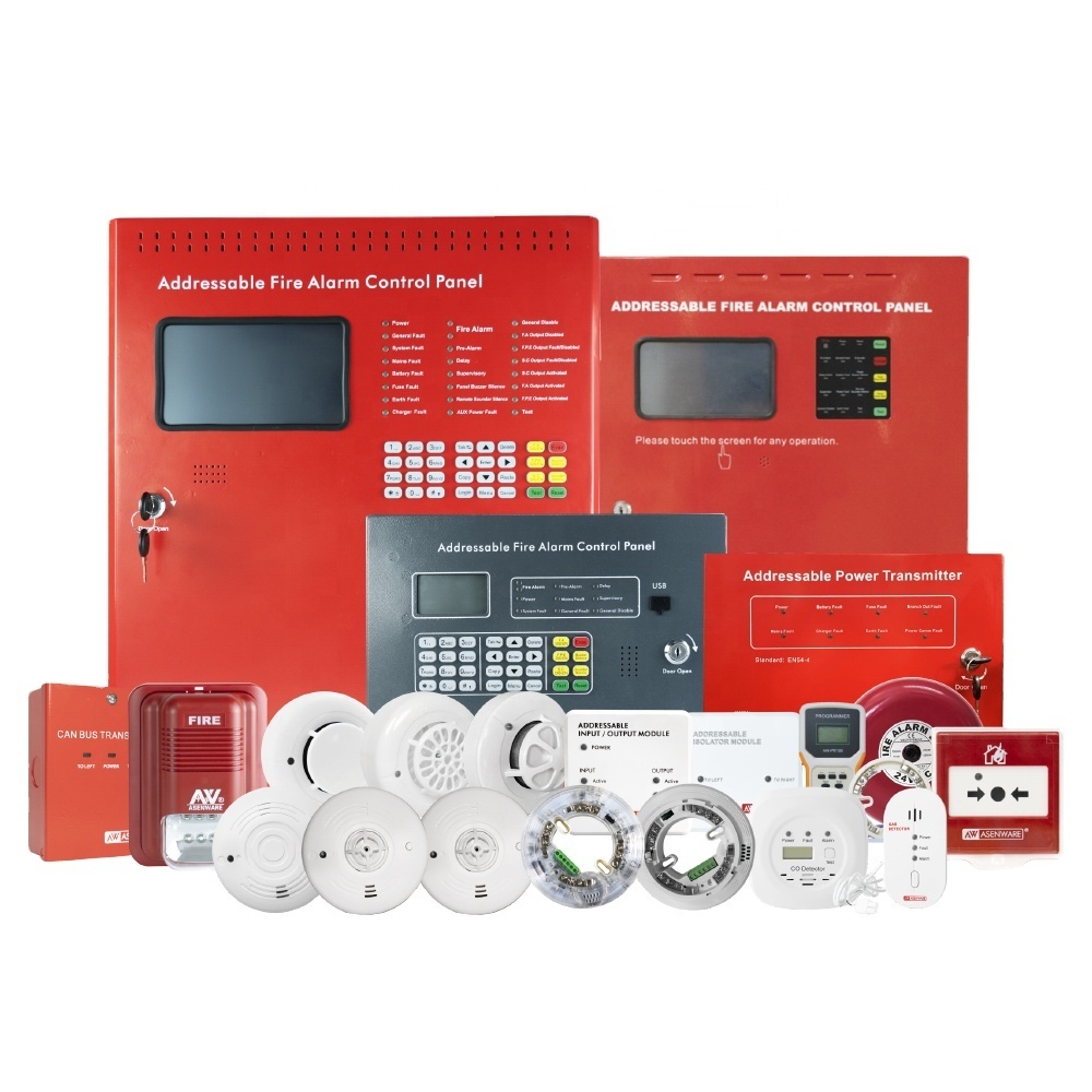 Asenware 8 loop addressable fire alarm control panel for big projects