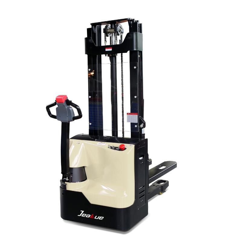 Good quality Electric Stacker forklift can Carrying Two Pallets at a time, Double Lift stacker