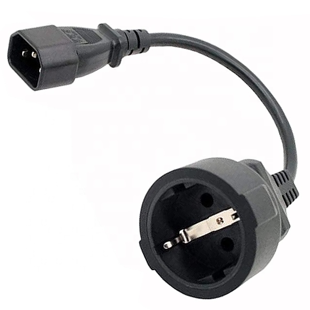 Кабель-адаптер IEC 320 C14 штекер-Европа Schuko гнездо Короткий для UPS PDU евро UPS/PDU шнур питания