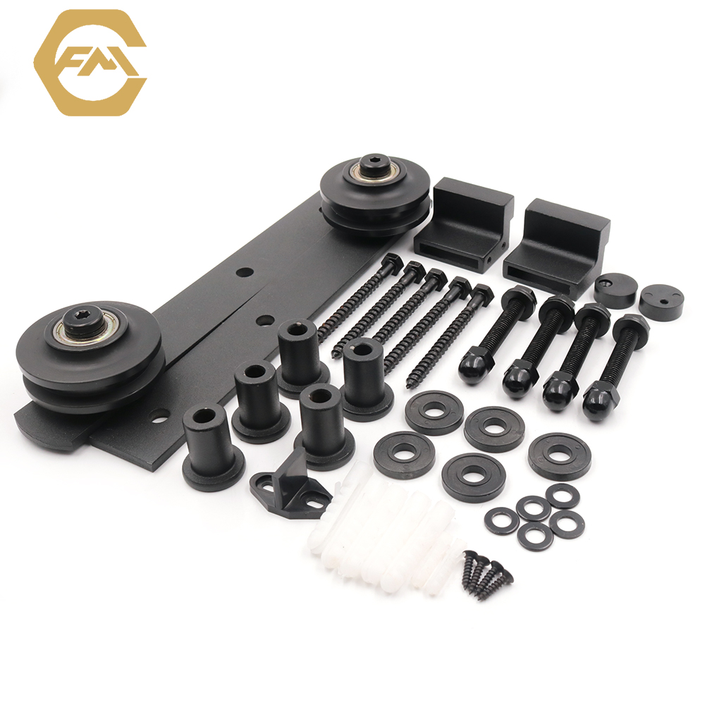 Guangdong Manufacturer American Style Carbon Steel Wood Folding Industrial Sliding Barn Door Hardware