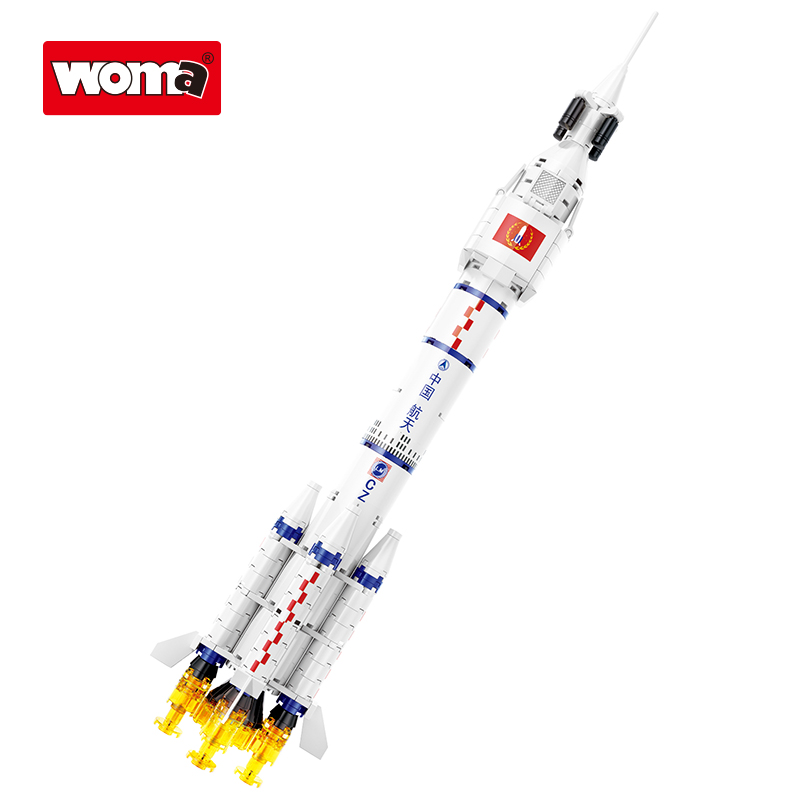 Женские игрушки оптом OEM ODM домашний декор космический поиск ракета с базовыми пластинами звездное небо ракета модель маленький кирпич строительные блоки