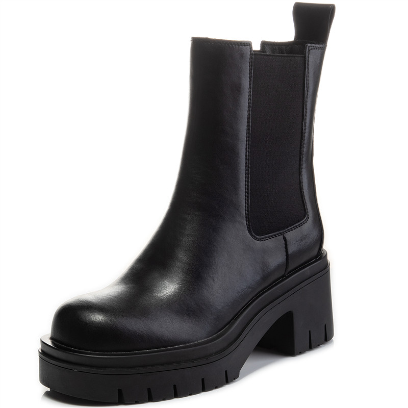 Dropshipping Custom Logo Fashion Boots Large Size Women's Lace-Up Buckle Mid-Tube Boots Strap Flat Shoes