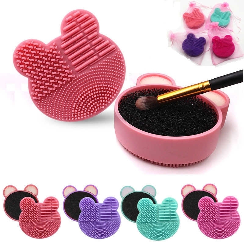 Makeup Brush Cleaner Silicone Washing Brushes Cleaning Mat Cosmetic Brushes Clean Scrubber Foundation Make Up Tool Cleaning Pad