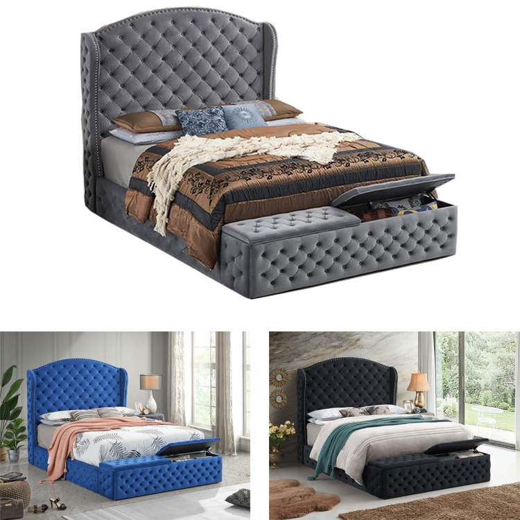 Современная мебель для дома Тканевая Обивка изголовье кровати Cama Lit