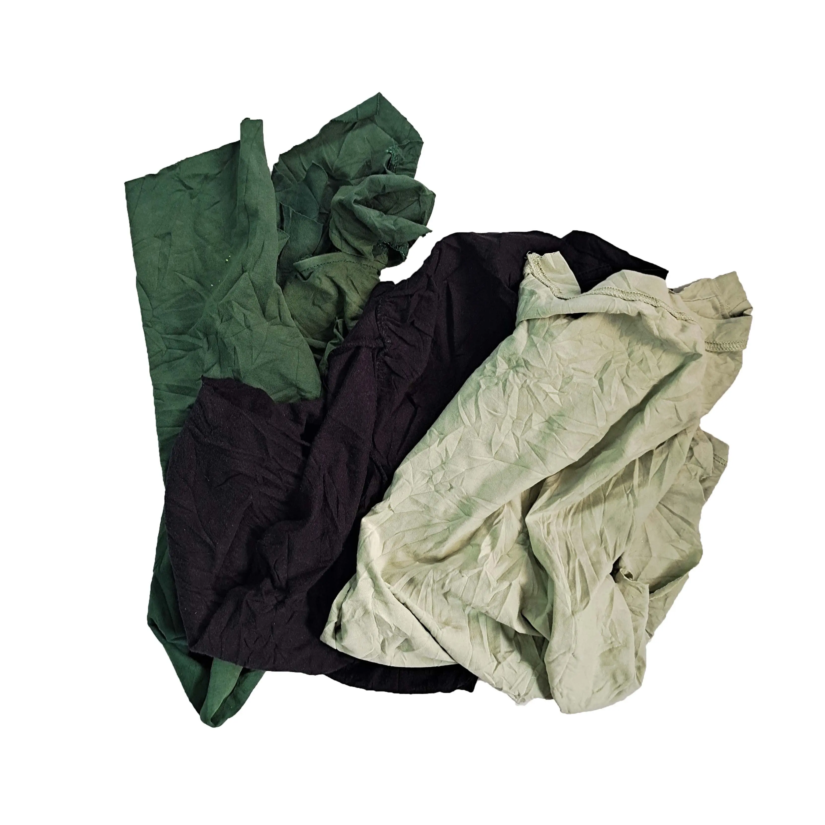 100 per cent cotton mixed dark color T shirt rags cloth scraps cleaning absorbent cloth rags