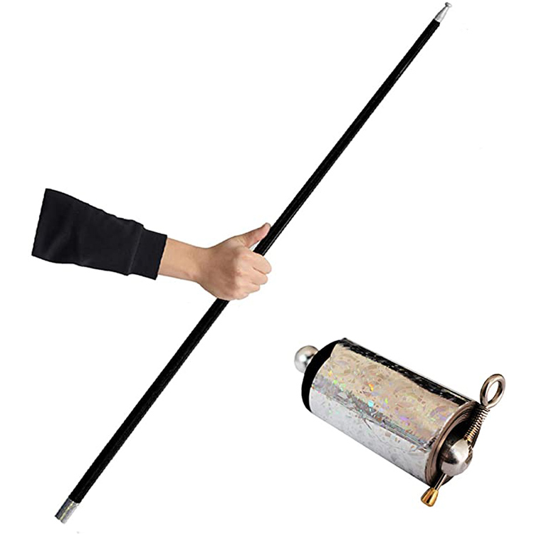 Amazon Hot Selling Magic Cane Metal Appearing Cane With Video Magic Stick Trick Props Extendable Pocket Staff Magic Staff