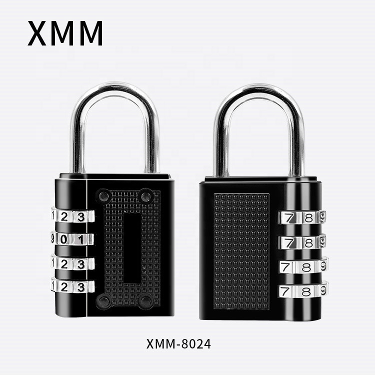 XMM-8024 Заводская черная комбинированная Блокировка с 4 циферблатами, Высококачественная Тяжелая тележка для багажа, ящик, шкафчик, гимнастический чемодан, навесной замок